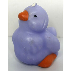 Vintage Springtime Easter Purple/Blue Duck Candle 2.75" SKU H333